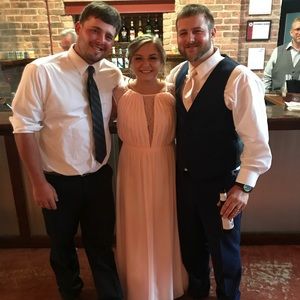 Blush bridesmaids dress